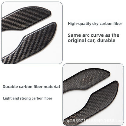 EVKITT Exterior Door Handle Wrap Cover Stickers Anti-Scratch Protector Film for Tesla Model Y Model 3 (Premium 3D Real-Texture Carbon Fiber, Full Set 4-Pack)
