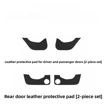 EVKITT Door Anti-Kick Guard Protection Panel Kit for Tesla Model 3 Highland Model Y Juniper (Premium Alcantara-Texture Suede, 4-Piece Full Set)