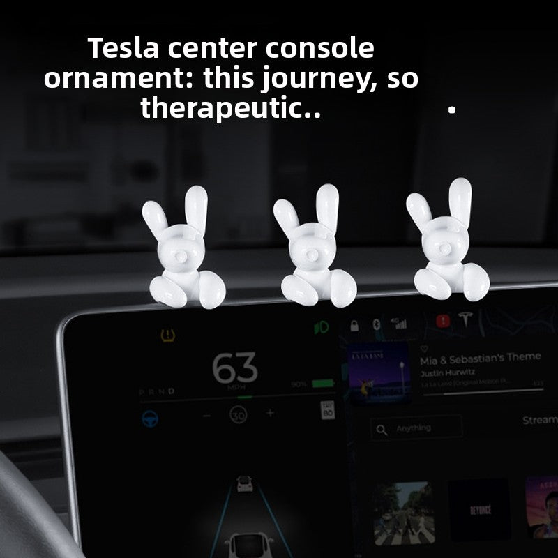 EVKITT Center Console Screen Mascot Ornament Dashboard Display Toy Figurine for Tesla Model Y  Model 3