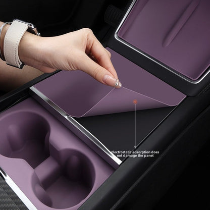 EVKITT Haze Raspberry Purple Silicone Wireless Charger Mat for Tesla Model Y Juniper & Model 3 Highland (Premium Liquid Silicone, Anti-Slip Dust Protector)