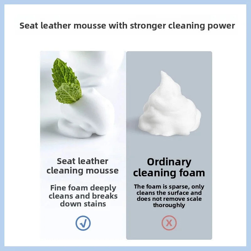 EVKITT Multifunctional Leather Interior Cleaning Mousse Car Seat Stain Remover for Tesla Model 3 Y S X (Eco-Friendly Neutral Foam, 300ml 1-Pack)