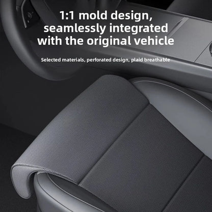 EVKITT for Tesla Model 3 Highland Model Y Juniper Front Seat Leg Support Cushion Integrated Extended Footrest Memory Foam PU Leather Car Seat Comfort Accessory
