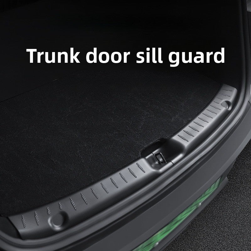 EVKITT Rear Trunk Sill Protector Guard Bumper Scuff Plate Cover for Tesla Model Y Juniper ( Matte Black 2PCS)
