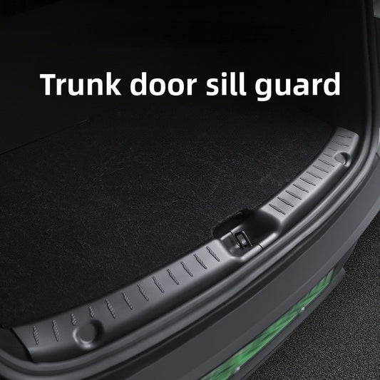 EVKITT Rear Trunk Sill Protector Guard Bumper Scuff Plate Cover for Tesla Model Y Juniper ( Matte Black 2PCS)