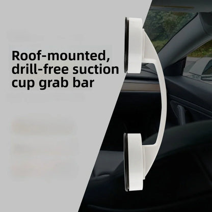 EVKITT for Tesla Model 3 Model Y Model S Model X Roof Handle Suction Cup Grab Handle No-Drill Installation ABS Silicone Interior Assist Grip Accessory