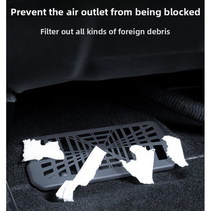 EVKITT Under Seat Air Vent Cover Mesh Outlet Protector for Tesla Model 3 Highland (Premium High-Density Mesh Polymer, Anti-Clogging 2-Piece Set)