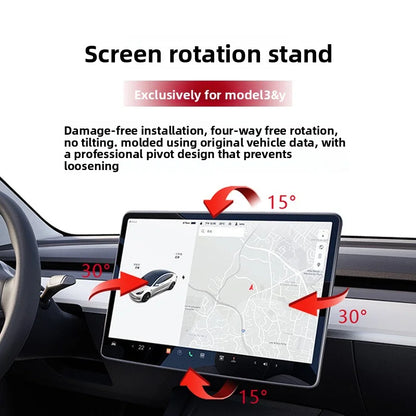EVKITT 4-Direction Screen Swivel Mount for Tesla Model 3 & Model Y 2017-2026 (Heavy-Duty Aluminum, Left Right Up Down)