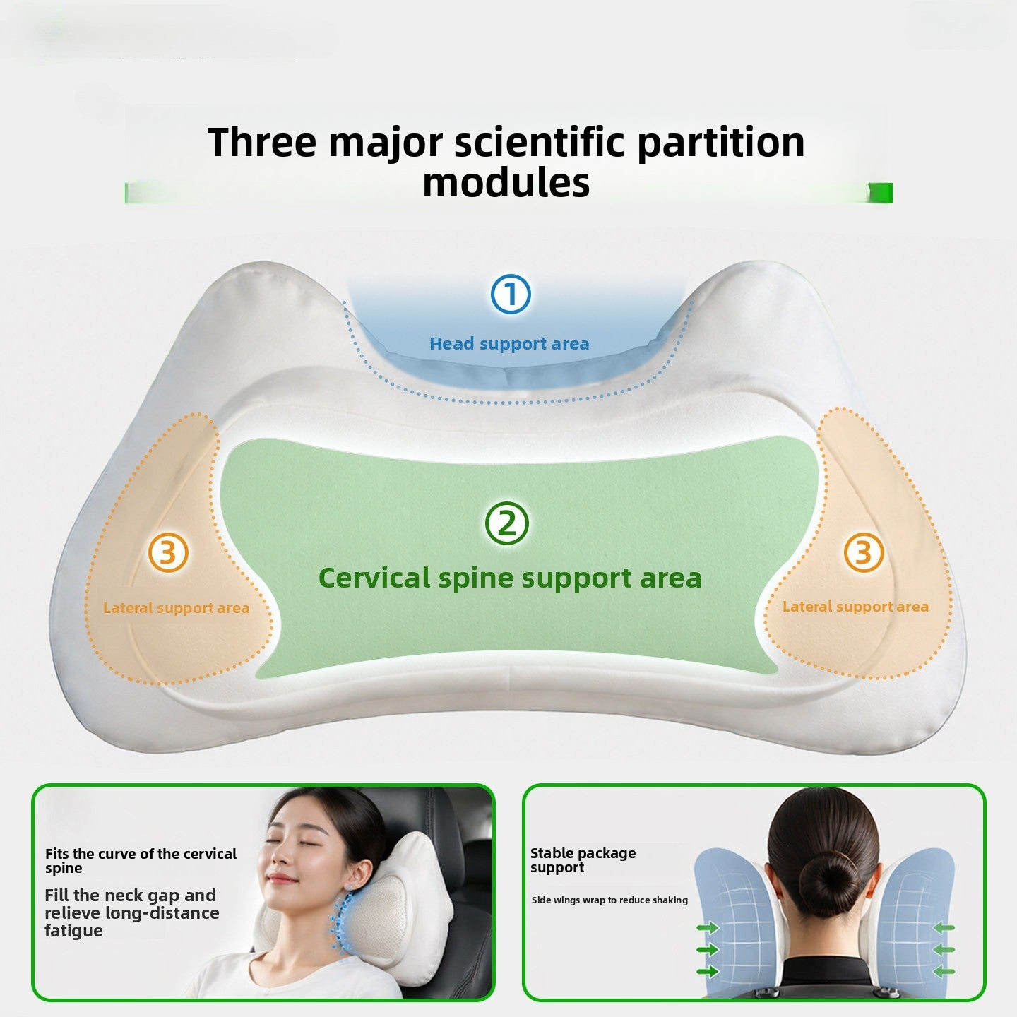 EVKITT Tesla Model 3/Y Headrest Back Support Pillow Cushion (  Ergonomic Lumbar Neck Support 1PCS)