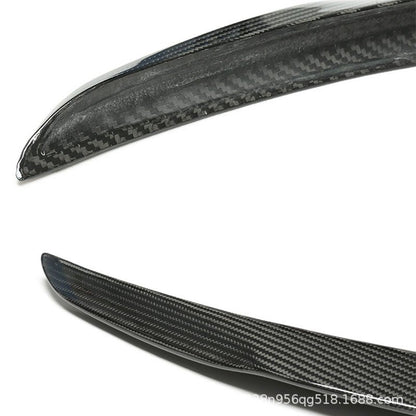 EVKITT Flanking Retrofit Rear Tail Spoiler Performance Wing for Tesla Model Y Juniper 2026+ (Real Dry Carbon Fiber, Glossy Black 1-Piece)