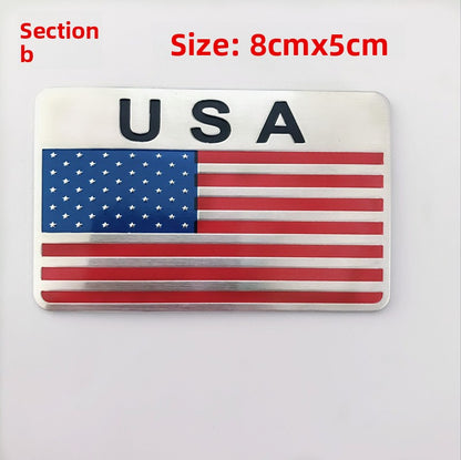 EVKITT Stars and Stripes Fender Plaque Tactical Patriotic Mascot for All EV SUV Pickup Vehicle Platform