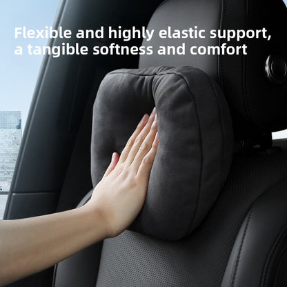 EVKITT Vegan Leather Car Neck Pillow for Tesla All Models (Premium Memory Foam, Ergonomic Support)