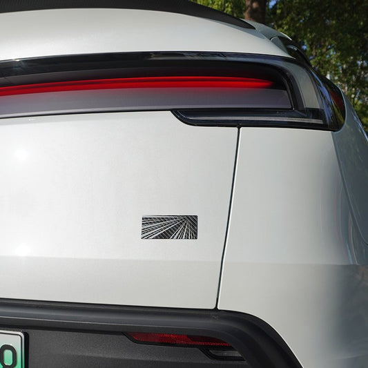 EVKITT Debut Commemorative Tailgate Emblem Badge for Tesla Model Y Juniper (Real Dry Carbon Fiber, Rear Trunk 1-Piece)