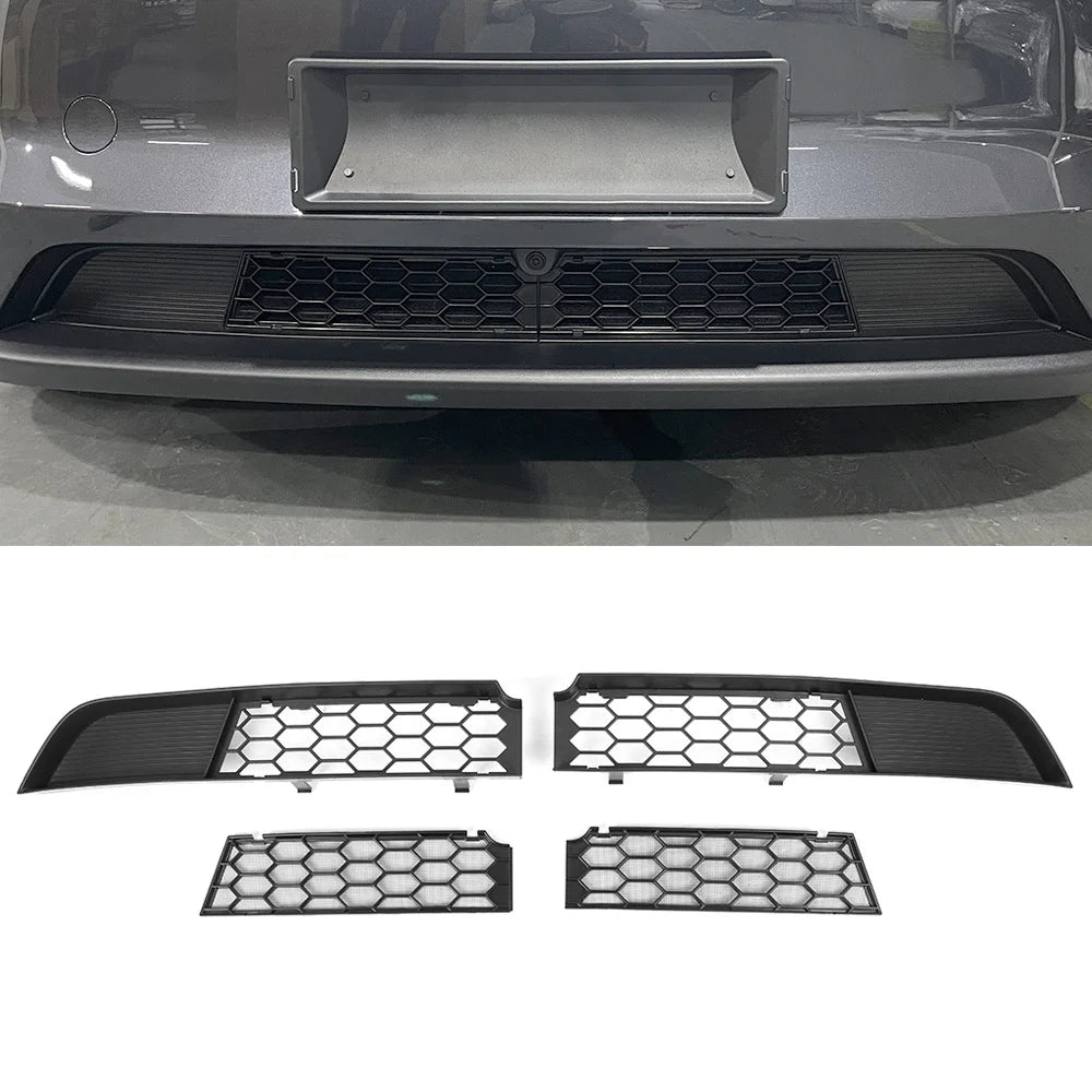 EVKITT for Tesla Model Y Juniper Front Bumper Insect Net Medium Mesh Water Tank Radiator Protective Net ABS Car Protection Accessory