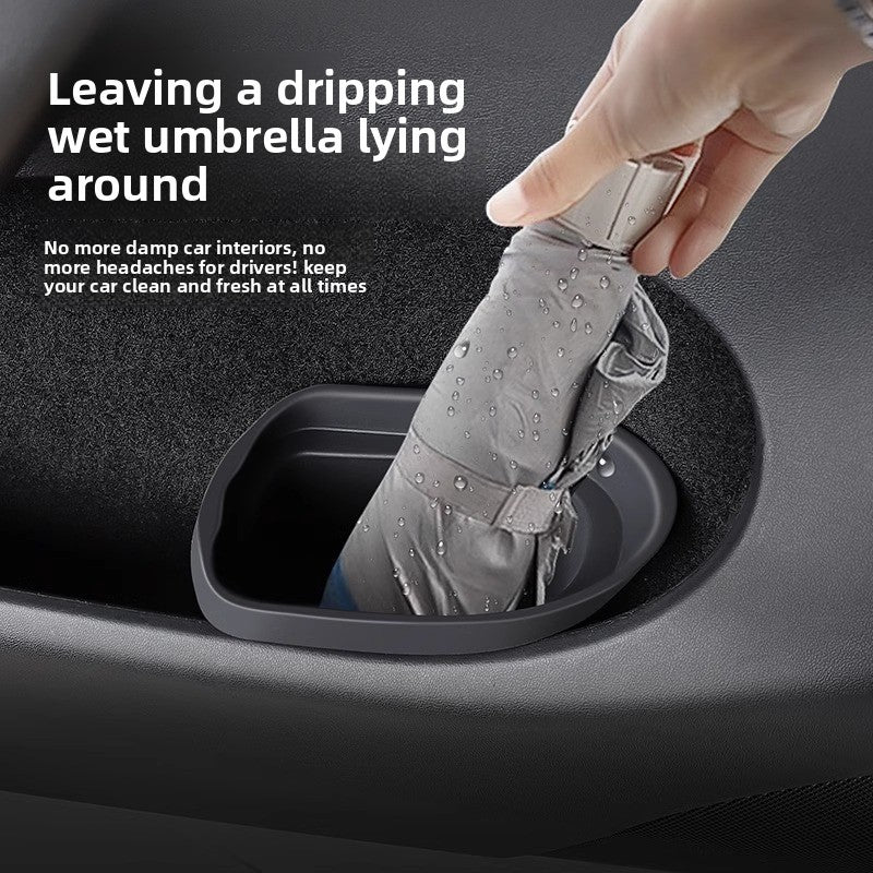 EVKITT Door Side Organizer Trash Can Leakproof Silicone Storage Bin for Tesla Model 3 Model Y