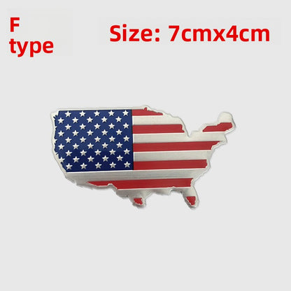 EVKITT Stars and Stripes Fender Plaque Tactical Patriotic Mascot for All EV SUV Pickup Vehicle Platform