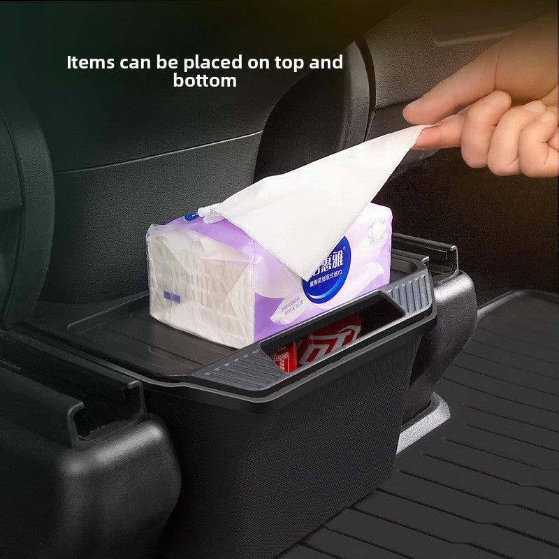 EVKITT Silicone Under Seat Storage Box & Trash Bin for Tesla Model Y 2021-2024 (Premium Silicone, 1-Pack)