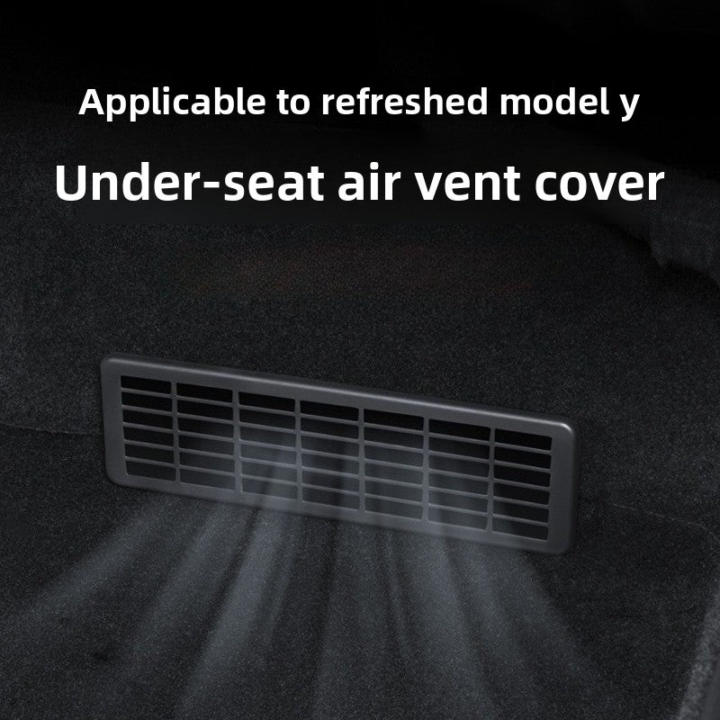 EVKITT for Tesla Model Y Juniper Seat Air Vent Cover Anti-Block Protection Guard ABS Interior Airflow Accessory 2-Piece Set