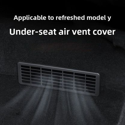 EVKITT for Tesla Model Y Juniper Seat Air Vent Cover Anti-Block Protection Guard ABS Interior Airflow Accessory 2-Piece Set