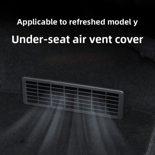 EVKITT for Tesla Model Y Juniper Seat Air Vent Cover Anti-Block Protection Guard ABS Interior Airflow Accessory 2-Piece Set