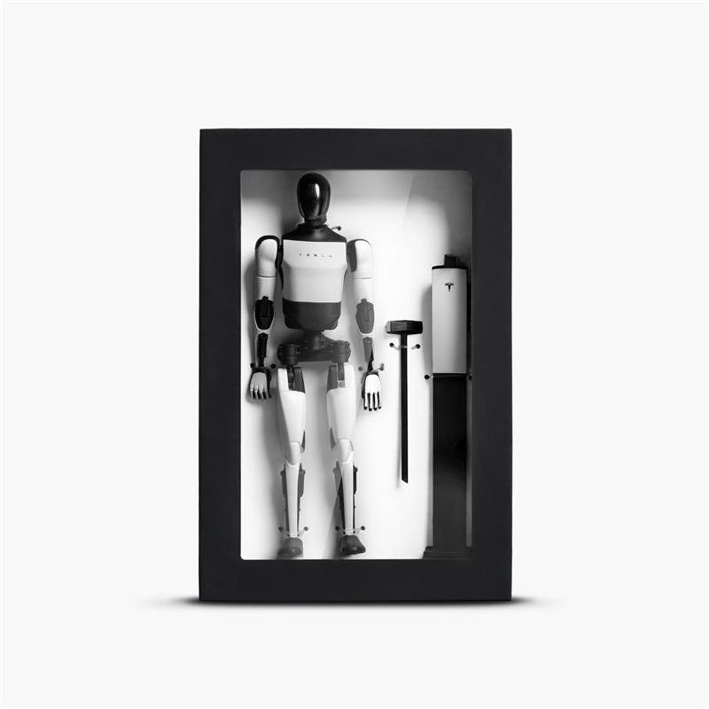 EVKITT for Tesla Bot Action Figure for All Tesla Models Universal Fit Cyberpunk Silver Optimus Robot Toy (Dashboard Ornament, 1-Pack)