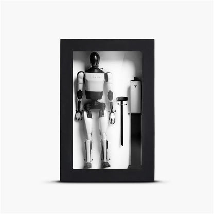 EVKITT for Tesla Bot Action Figure for All Tesla Models Universal Fit Cyberpunk Silver Optimus Robot Toy (Dashboard Ornament, 1-Pack)