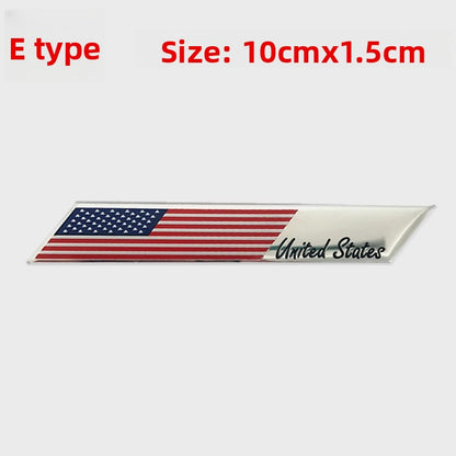 EVKITT Stars and Stripes Fender Plaque Tactical Patriotic Mascot for All EV SUV Pickup Vehicle Platform
