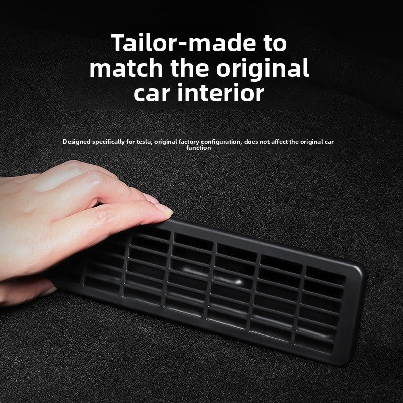 EVKITT for Tesla Model Y Juniper Seat Air Vent Cover Anti-Block Protection Guard ABS Interior Airflow Accessory 2-Piece Set