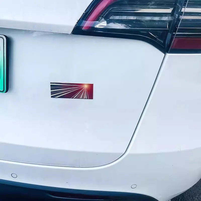 EVKITT Infinity Mirror Trunk Logo Badge for Tesla Model Y (Premium Space-Time Tunnel Acrylic, 1-Pack)
