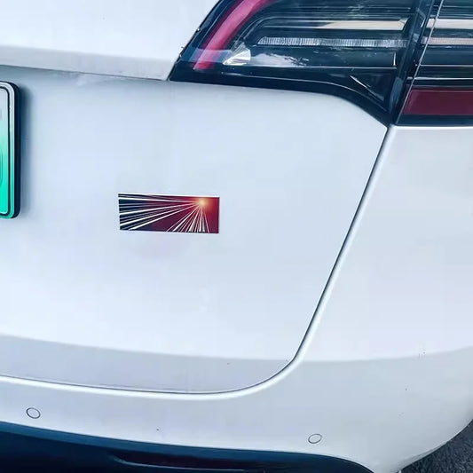 EVKITT Infinity Mirror Trunk Logo Badge for Tesla Model Y (Premium Space-Time Tunnel Acrylic, 1-Pack)