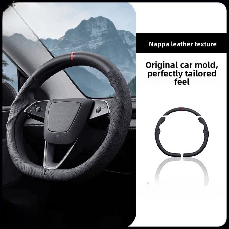 EVKITT 3-Piece Segmented Steering Wheel Cover Ultra-Thin Anti-Slip Steering Grip for Tesla Model 3 Model Y