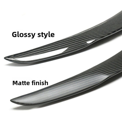 EVKITT Flanking Retrofit Rear Tail Spoiler Performance Wing for Tesla Model Y Juniper 2026+ (Real Dry Carbon Fiber, Glossy Black 1-Piece)