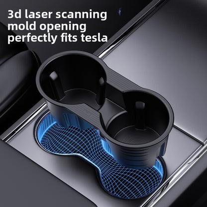 Center Console Cup Holder Insert for Tesla Model 3 Model Y 2021 2022 2023 Anti-Shake Limiter (Premium Liquid Silicone, 1-Pack)