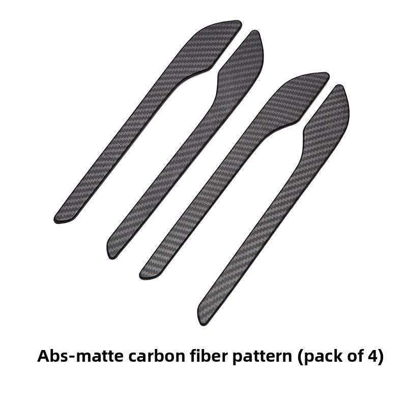 EVKITT Exterior Door Handle Wrap Cover Stickers Anti-Scratch Protector Film for Tesla Model Y Model 3 (Premium 3D Real-Texture Carbon Fiber, Full Set 4-Pack)