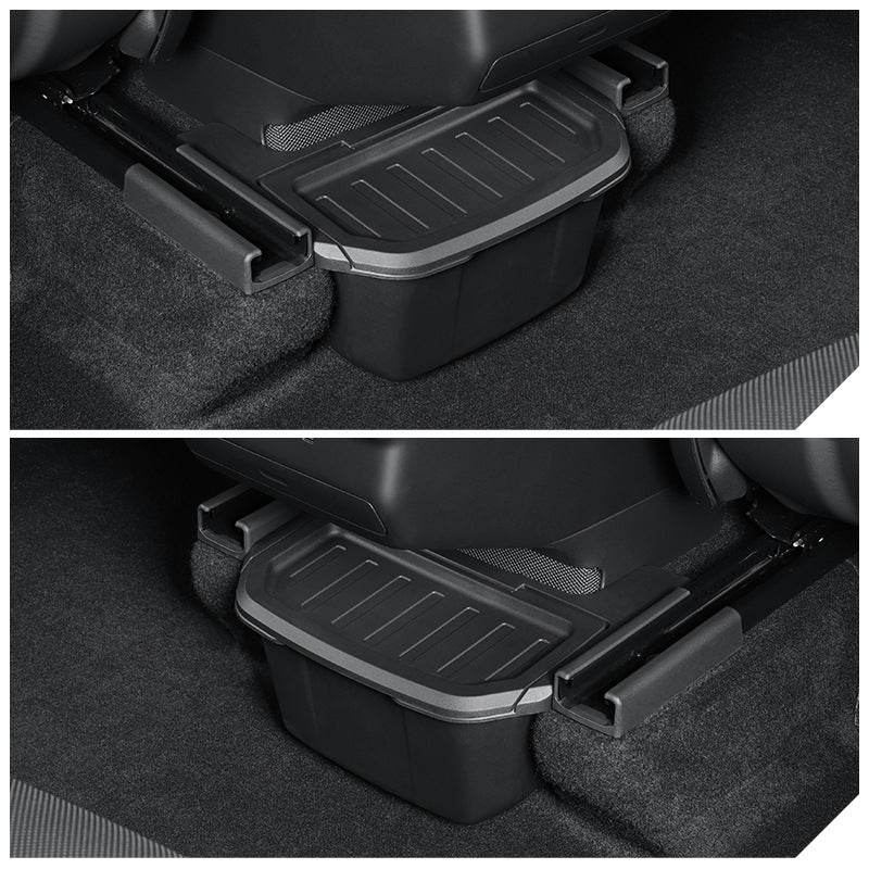 EVKITT Rear Armrest Console Storage Box & Garbage Organizer Under-Vent Seatback Trash Caddy for Tesla Model YL