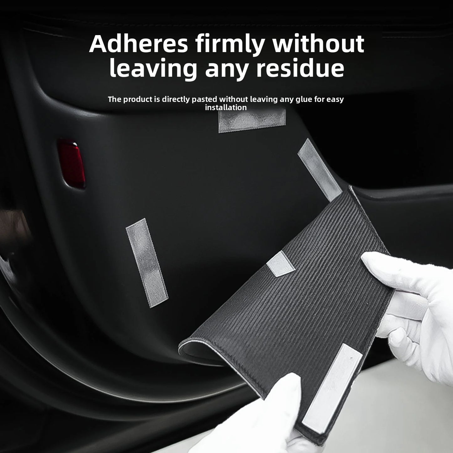 EVKITT Door Anti-Kick Guard Protection Panel Kit for Tesla Model 3 Highland Model Y Juniper (Premium Alcantara-Texture Suede, 4-Piece Full Set)