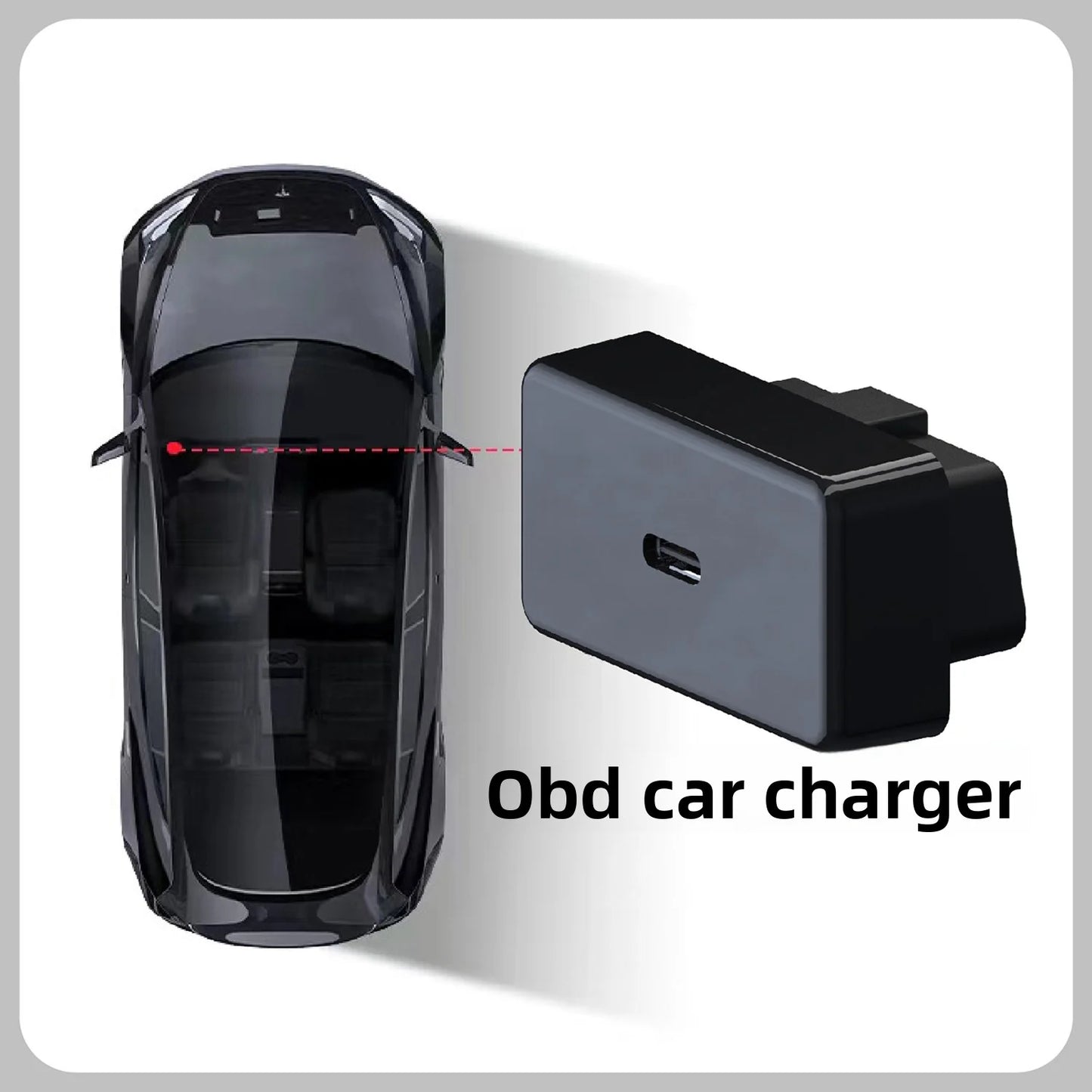 EVKITT for Tesla Model 3 Model Y OBD Power Adapter Type-C PD Fast Charging Converter Plug Dashboard Charger Expansion Accessory