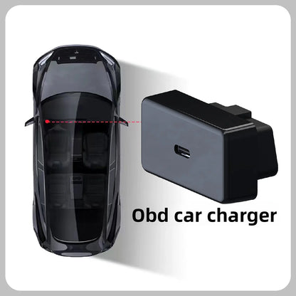 EVKITT for Tesla Model 3 Model Y OBD Power Adapter Type-C PD Fast Charging Converter Plug Dashboard Charger Expansion Accessory