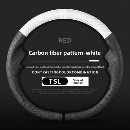 EVKITT Ultra-Thin Sport Steering Wheel Cover for Tesla Model 3  & Model Y Juniper/YL 2017-2026 – Anti-Slip Grip with Center Alignment Marker