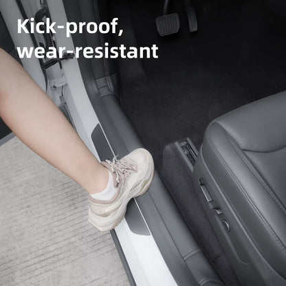 EVKITT Suede Door Sill Protection Pads for Tesla Model Y Juniper 2025+ – Front & Rear Door Sill Anti-Scratch Guards