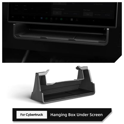 EVKITT Hidden Storage Box Organizer for Tesla Cybertruck 2024+Under Screen Center Console Storage Tray