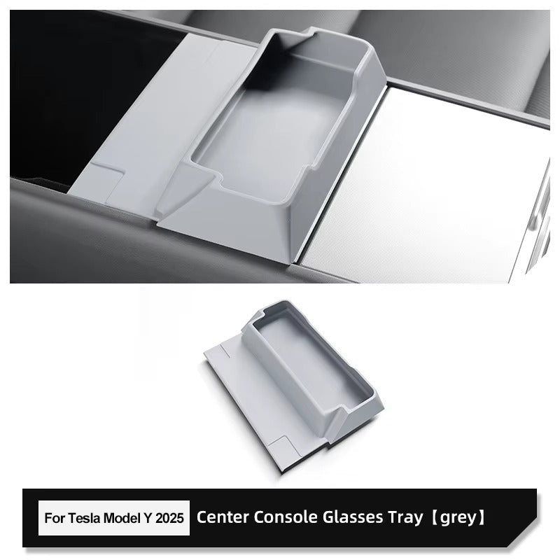 EVKITT Center Console Sunglasses Holder Storage Tray for Tesla Model 3 Highland & Model Y Juniper/YL 2025+ – Glasses Organizer Box