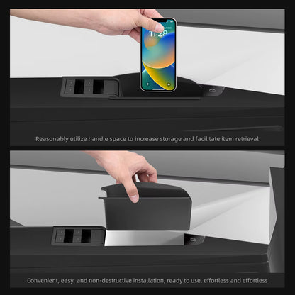 EVKITT Door Handle Storage Box Organizer for Tesla Cybertruck 2024–2025 (Not 2026) – Front & Rear Door Storage Trays ABS