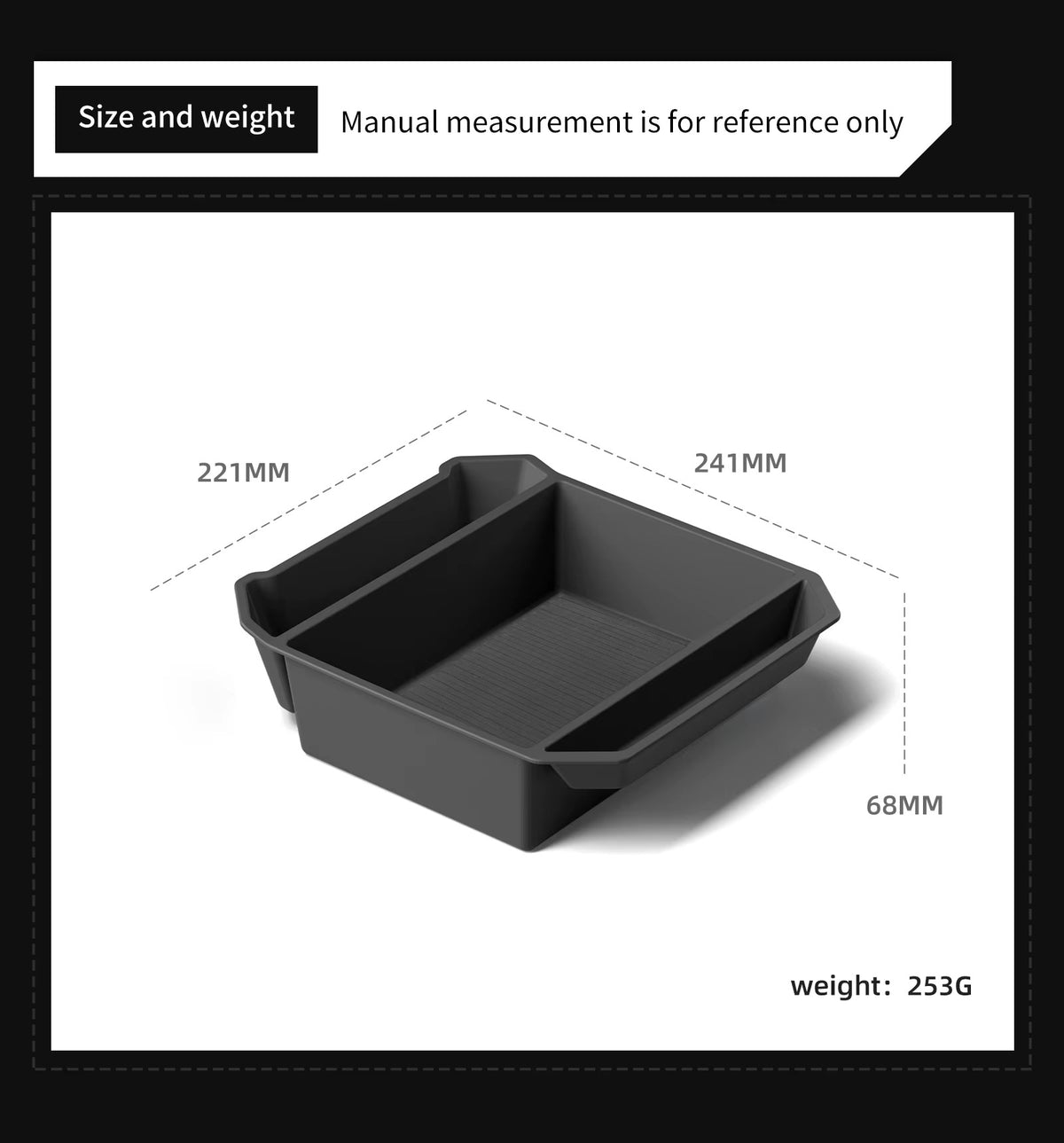 EVKITT Center Console Storage Organizer Kit for Tesla Cybertruck 2024+ – Cup Holder & Wireless Charging Anti-Slip Mats 4PCS