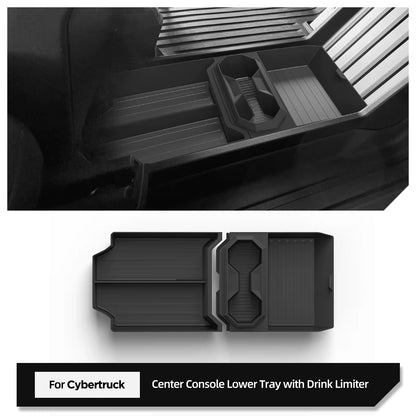 EVKITT Center Console Lower Storage Box Organizer for Tesla Cybertruck 2024+ – Drink Holder & Interior Storage Tray