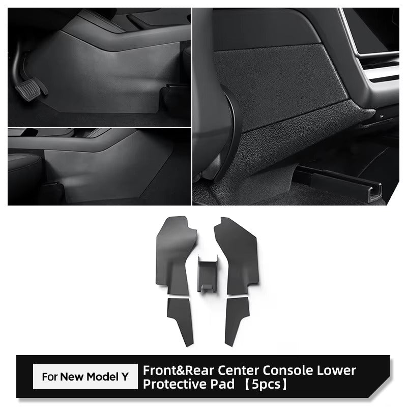 EVKITT Center Console Side Kick Protection Pads for Tesla Model Y Juniper 2025+ – TPE Anti-Kick Scratch & Dirt Guards LHD