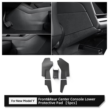 EVKITT Center Console Side Kick Protection Pads for Tesla Model Y Juniper 2025+ – TPE Anti-Kick Scratch & Dirt Guards LHD