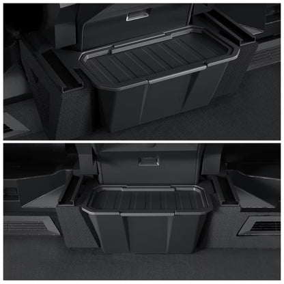 EVKITT Rear Seat Storage Box Organizer for Tesla Cybertruck 2024–2025 – Under Air Vent Trash Bin & Interior Storage Tray