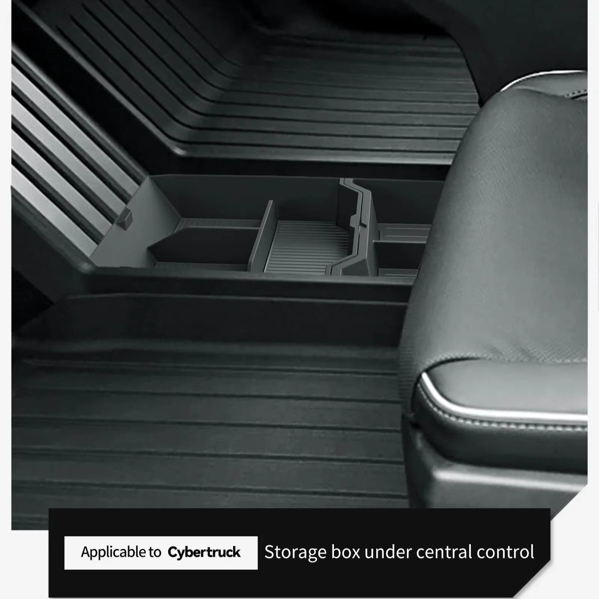 EVKITT Center Console Lower Storage Box Organizer for Tesla Cybertruck 2024+ – Drink Holder & Interior Storage Tray