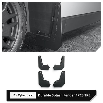 EVKITT Mud Flaps Splash Guards for Tesla Cybertruck 2024+ – Front & Rear Wheel Fender Protection Kit 4PCS