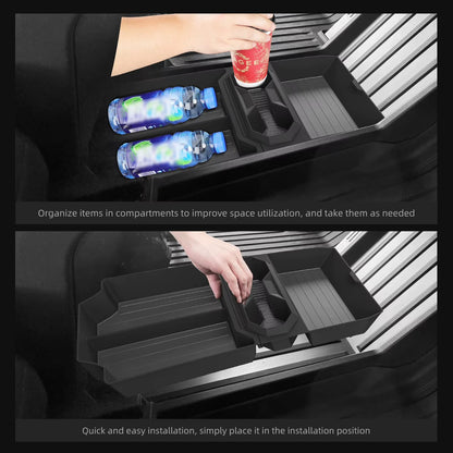 EVKITT Center Console Lower Storage Box Organizer for Tesla Cybertruck 2024+ – Drink Holder & Interior Storage Tray
